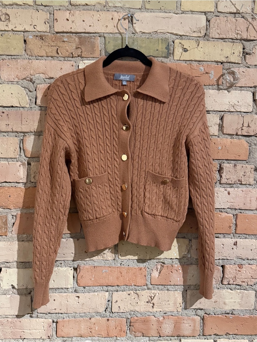 Vintage Brown cable knit sweater